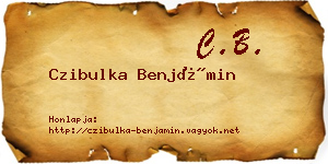Czibulka Benjámin névjegykártya