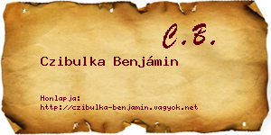 Czibulka Benjámin névjegykártya