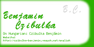 benjamin czibulka business card